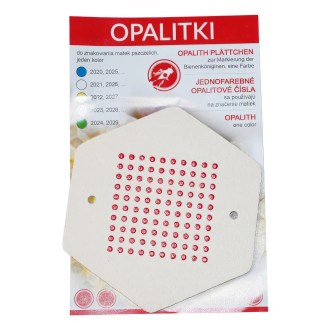 Opalith Zeichenplättchen 1-100 - Rot